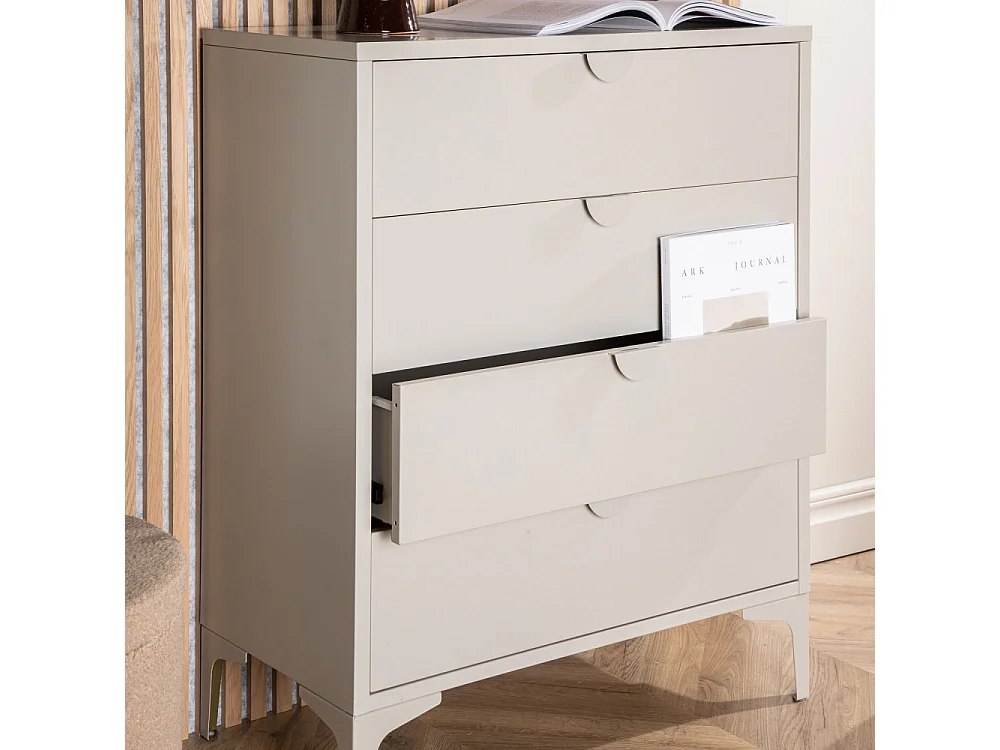 Piring kommode 4 laden beige.