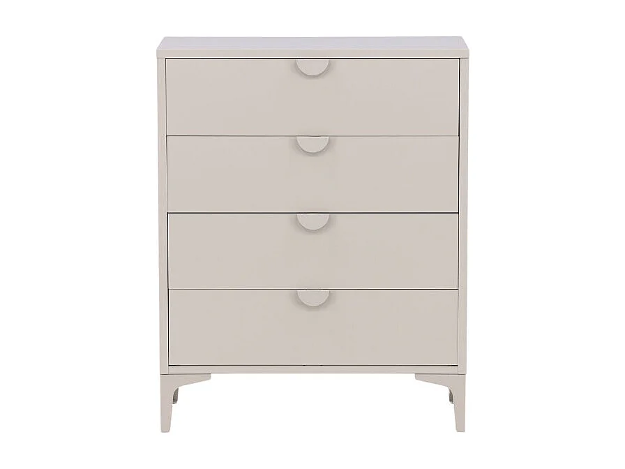 Commode Design 4 Tiroirs "Piring" 98cm Beige