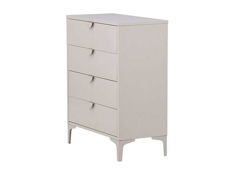 Commode Design 4 Tiroirs "Piring" 98cm Beige