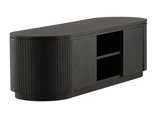 FjällbackaL dressoir 2 deuren 1 plank zwart.