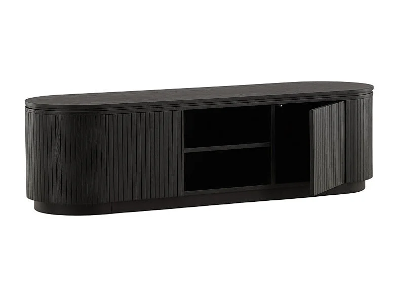 FjällbackaL dressoir 2 deuren 1 plank zwart.