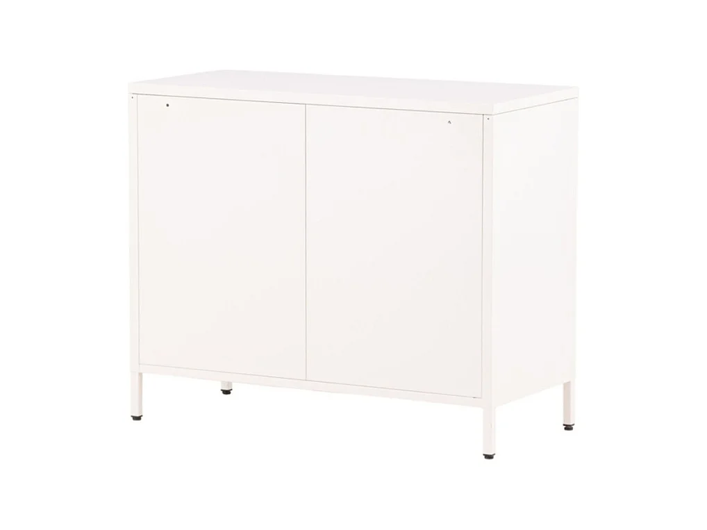 Buffet 4 Portes en Métal "Nett" 90cm Blanc