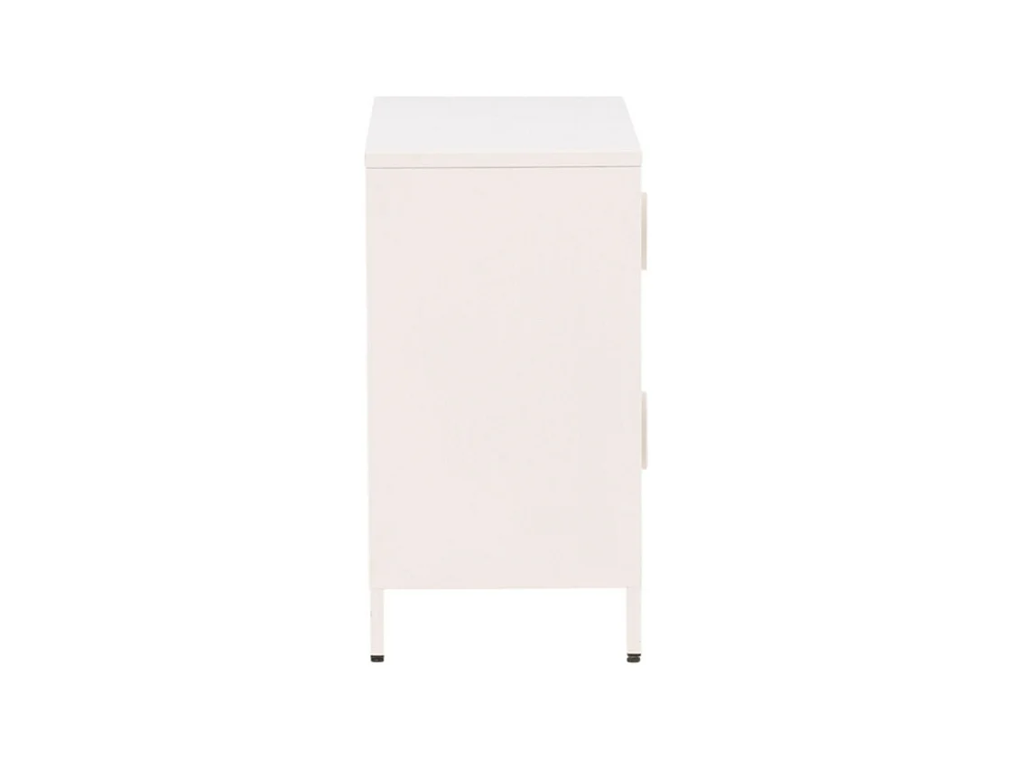 Buffet 4 Portes en Métal "Nett" 90cm Blanc