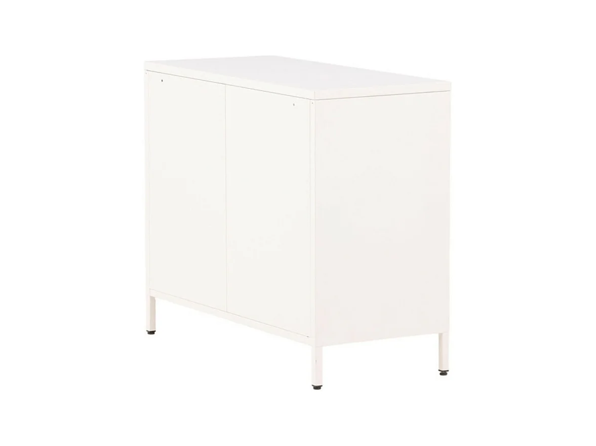Buffet 4 Portes en Métal "Nett" 90cm Blanc