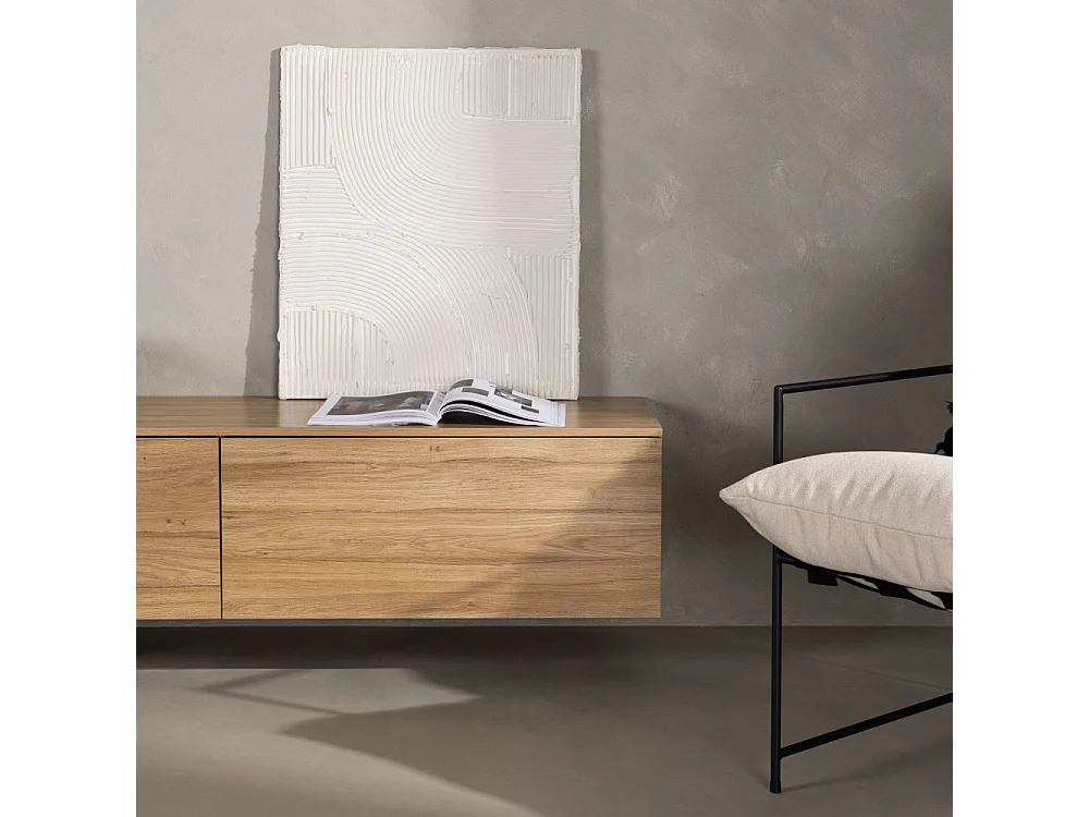 Meuble TV en Bois "Frihamn" 160cm Naturel