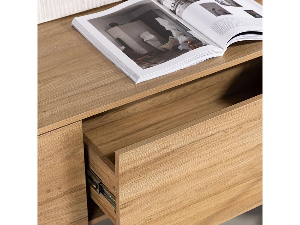 Meuble TV en Bois "Frihamn" 160cm Naturel