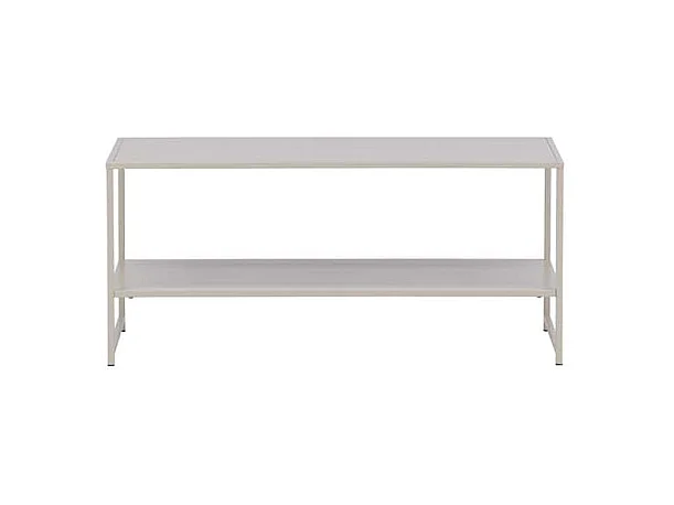 Table Basse Avec Étagère "Staal" 102cm Beige
