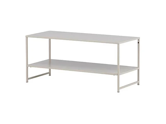 Staal salontafel , bijzettafel beige.