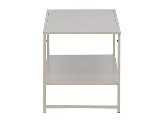 Table Basse Avec Étagère "Staal" 102cm Beige