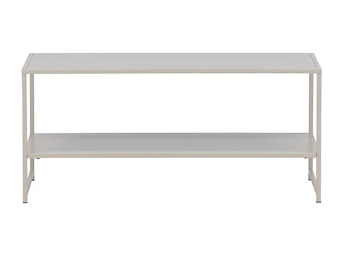 Table Basse Avec Étagère "Staal" 102cm Beige