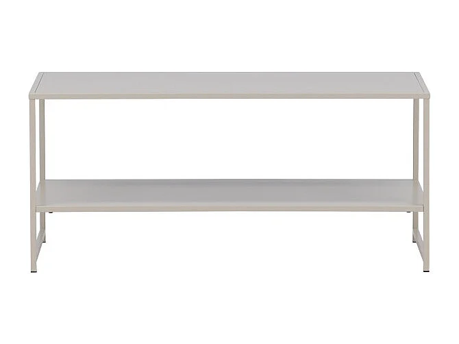 Table Basse Avec Étagère "Staal" 102cm Beige