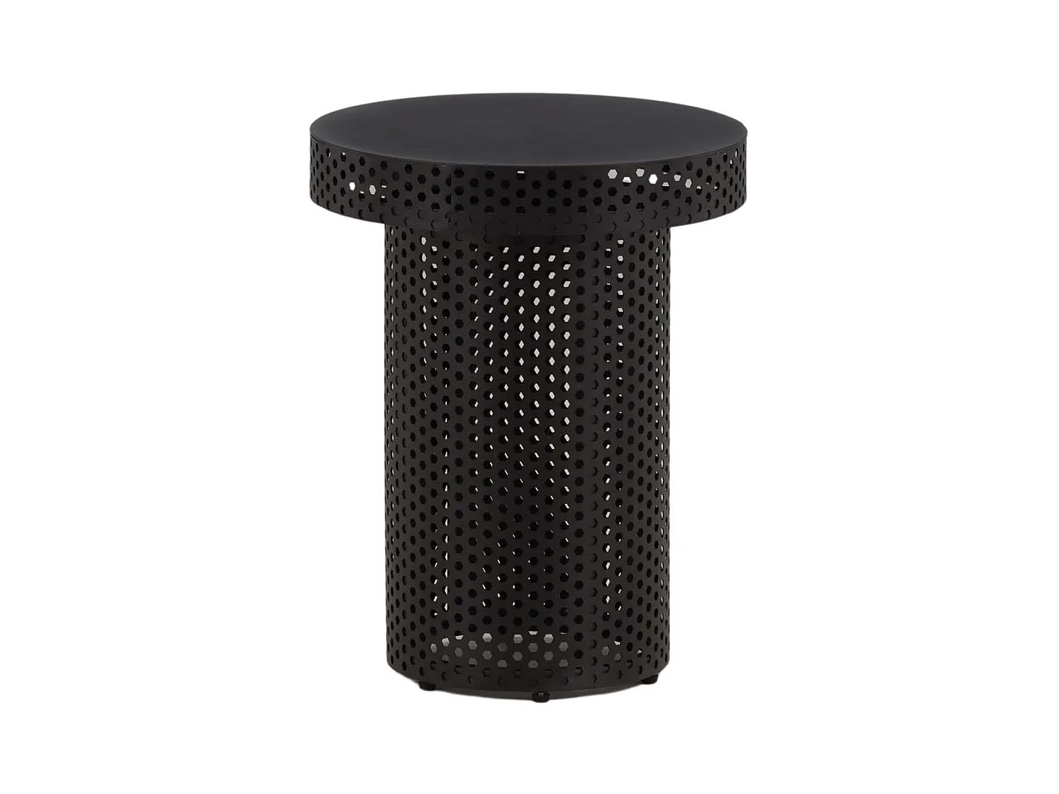 Table d'Appoint Design Ajouré "Bearsden" 50cm Noir