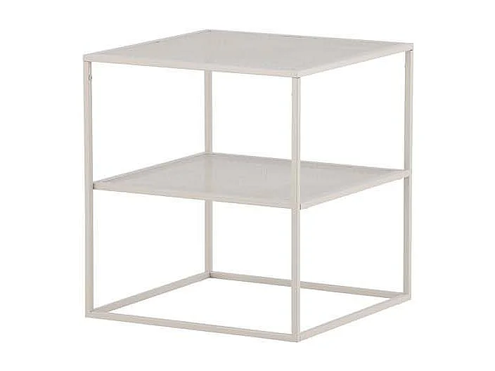 Table d'Appoint Avec Étagère "Netz" 60cm Beige