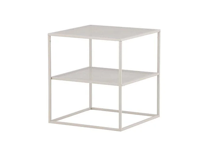 Table d'Appoint Avec Étagère "Netz" 60cm Beige