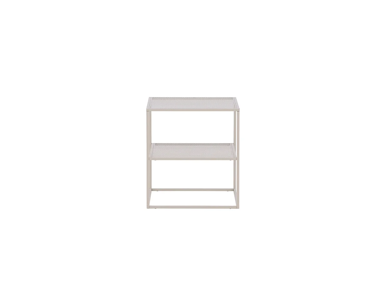 Table d'Appoint Avec Étagère "Netz" 60cm Beige
