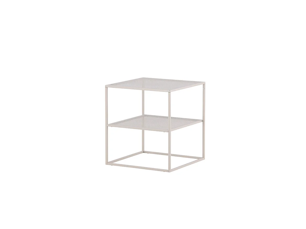 Table d'Appoint Avec Étagère "Netz" 60cm Beige