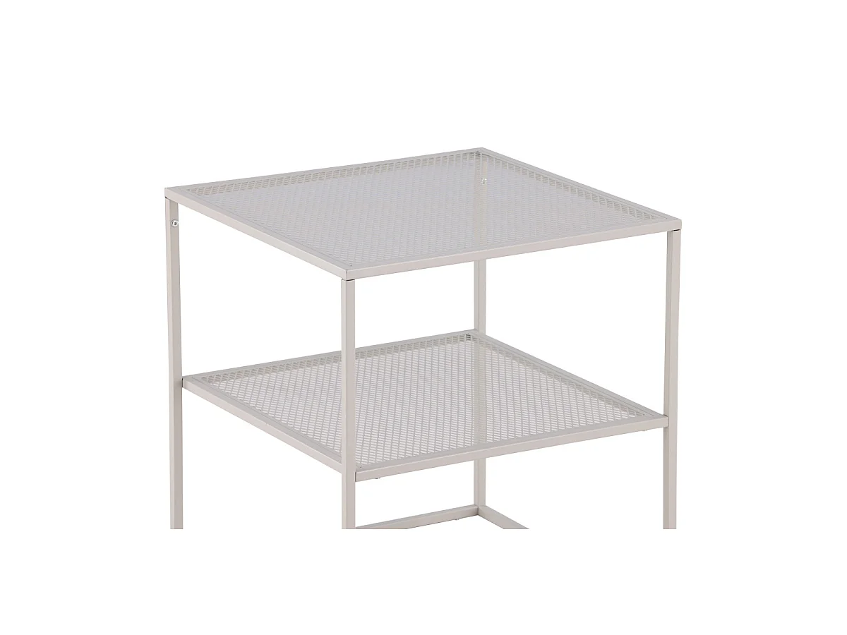 Table d'Appoint Avec Étagère "Netz" 60cm Beige