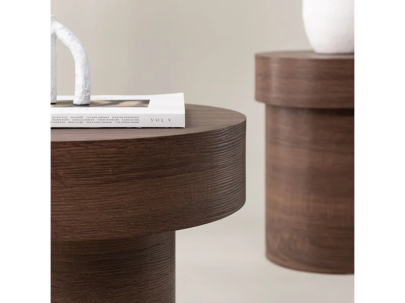 Table d'Appoint Design "Malung" 35cm Marron