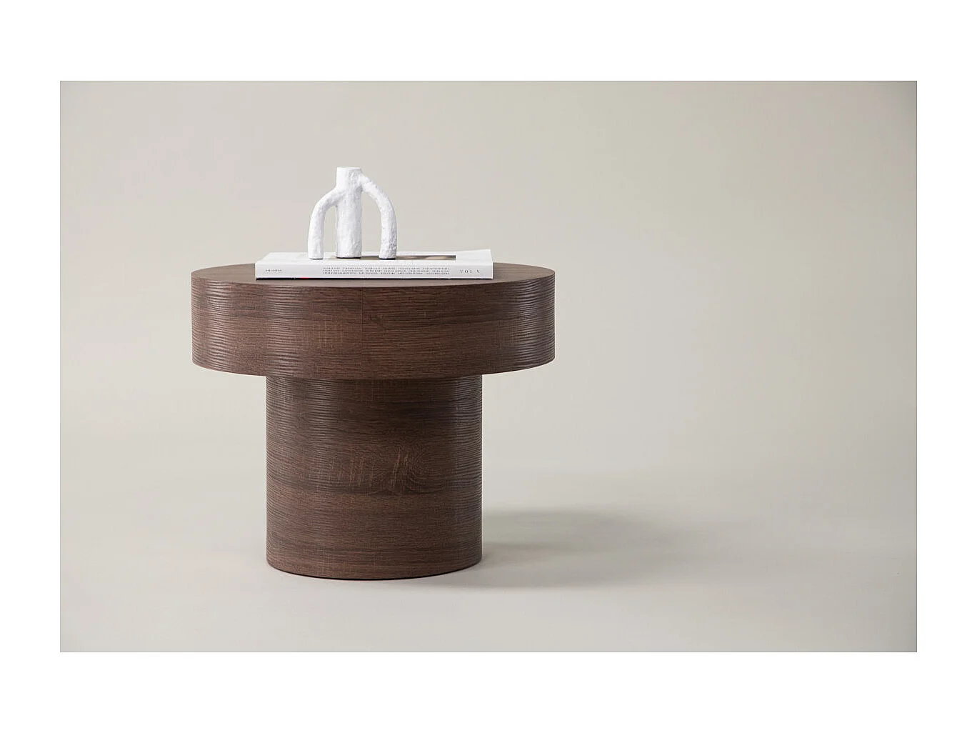 Table d'Appoint Design "Malung" 50cm Marron