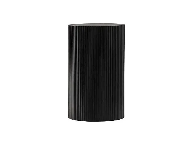 Table d'Appoint Nervurée "Lenox" 50cm Noir