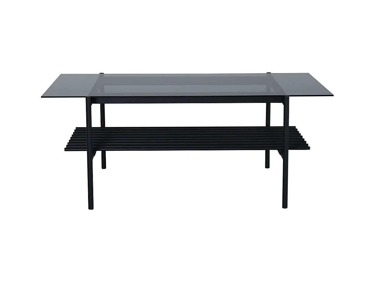 Table Basse en Verre "Von Staf" 120cm Noir