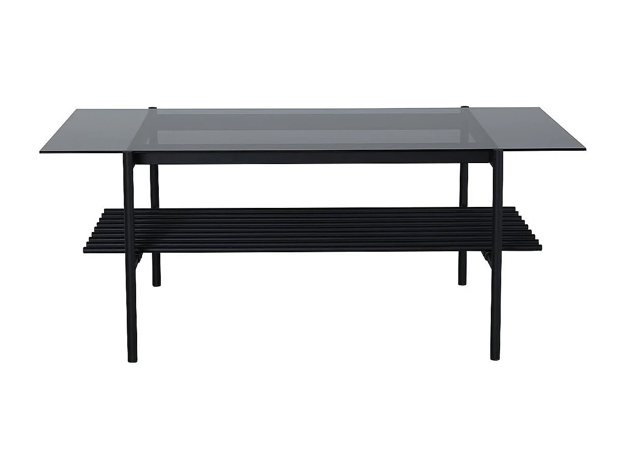 Table Basse en Verre "Von Staf" 120cm Noir