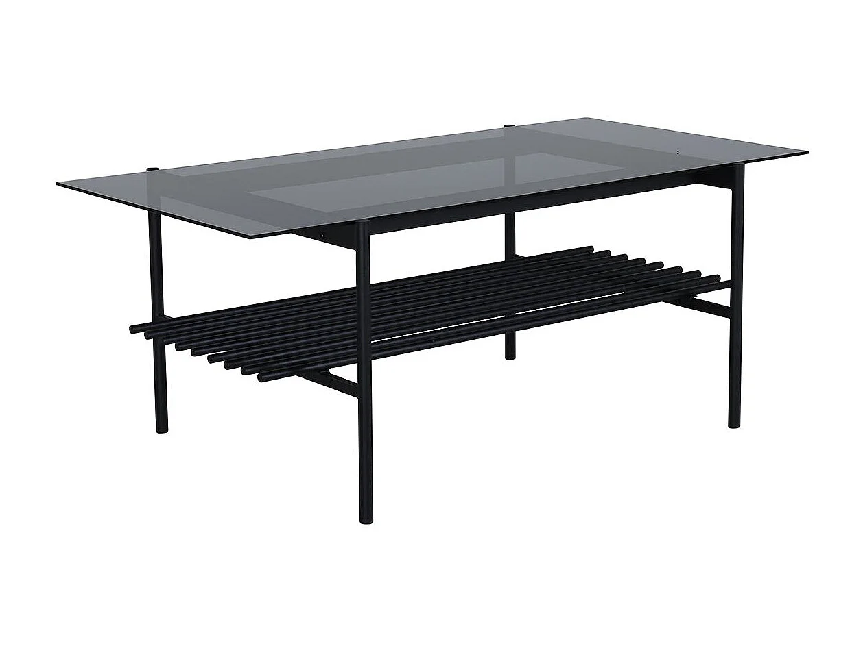 Table Basse en Verre "Von Staf" 120cm Noir