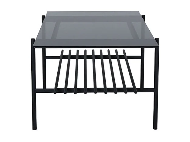 Table Basse en Verre "Von Staf" 120cm Noir