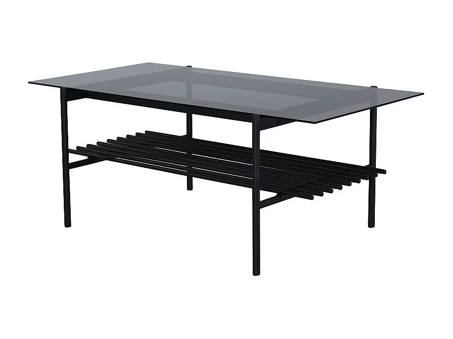 Table Basse en Verre "Von Staf" 120cm Noir