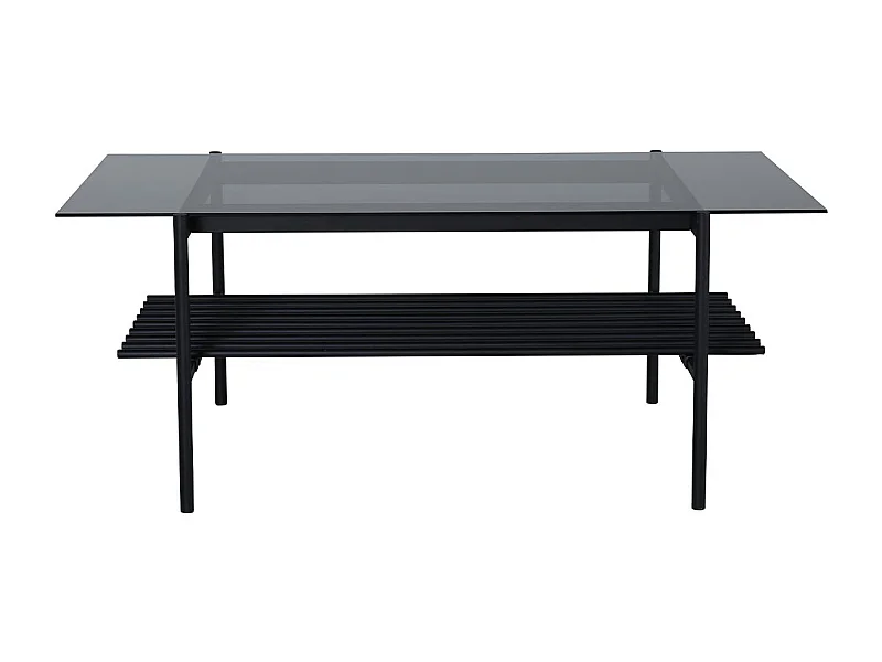 Table Basse en Verre "Von Staf" 120cm Noir