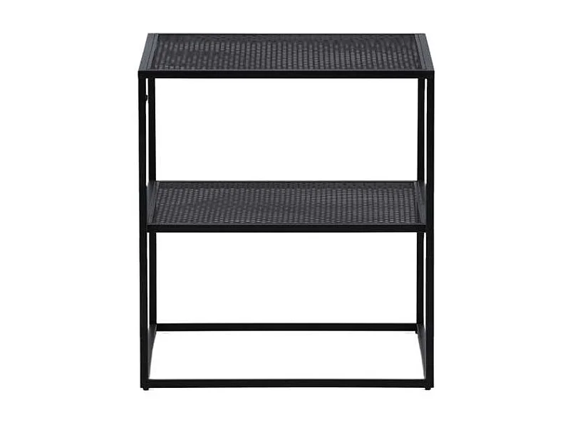 Table d'Appoint Avec Étagère "Netz" 60cm Noir