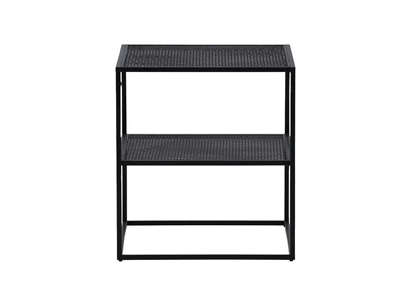 Table d'Appoint Avec Étagère "Netz" 60cm Noir