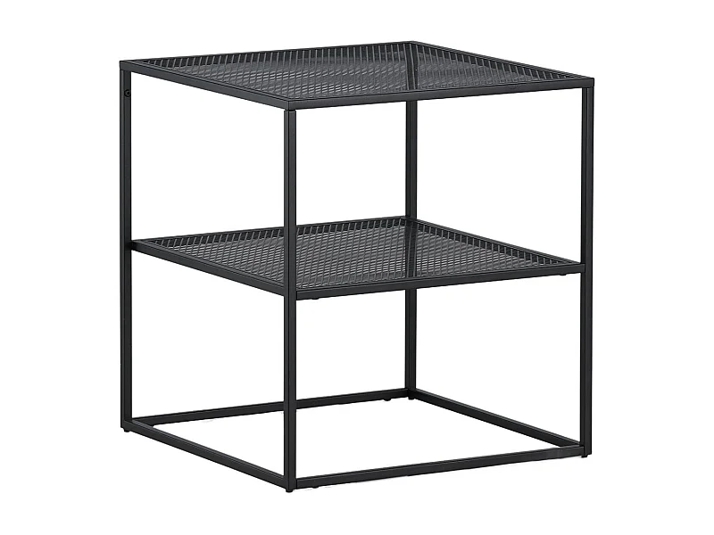 Table d'Appoint Avec Étagère "Netz" 60cm Noir