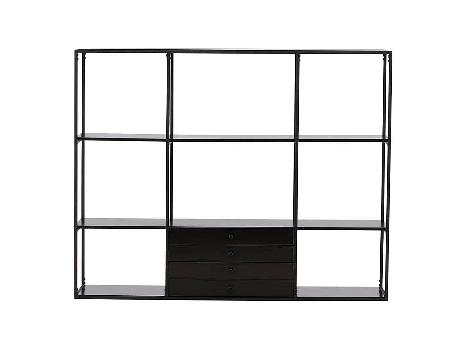 Étagère Design 4 Niveaux "Amaraillo" 150cm Noir