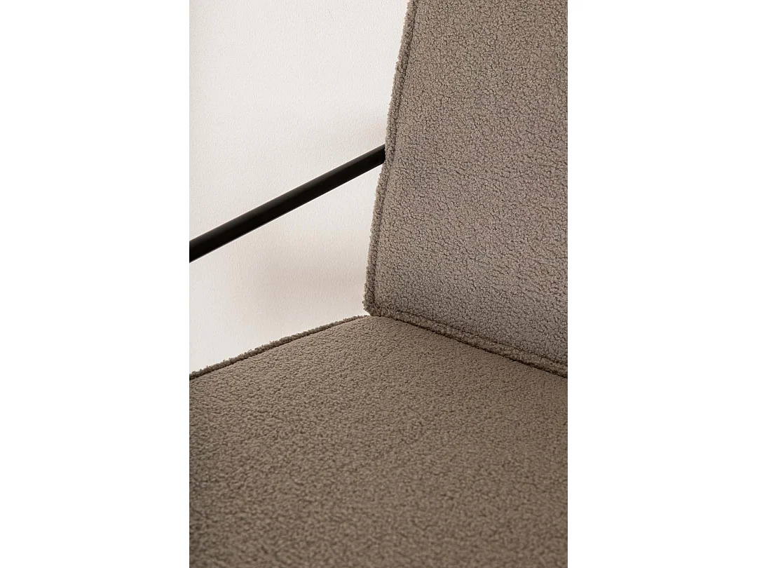 Fauteuil Design Bouclette "Rakel" 78cm Grège