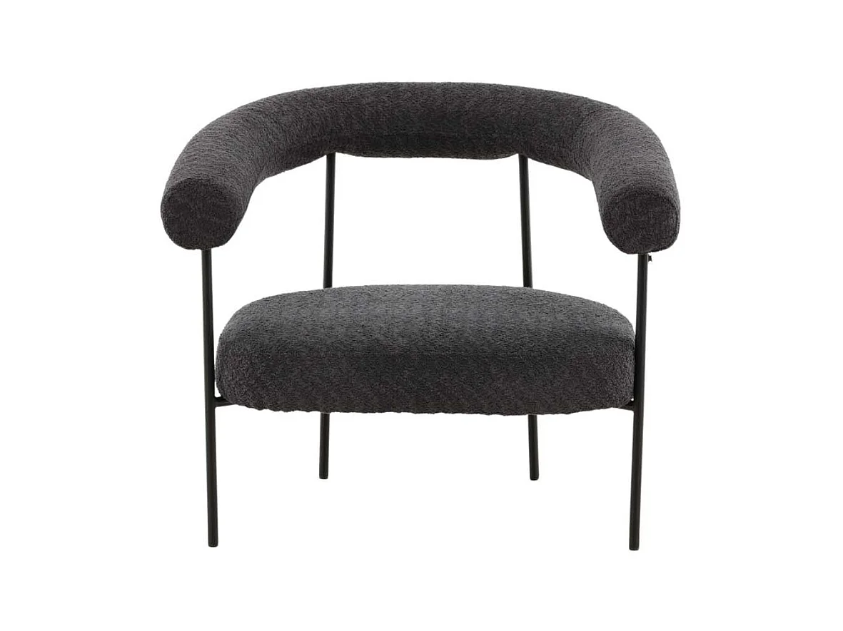 Fauteuil Arrondi "Hokasen X Josefin" 88cm Gris Foncé