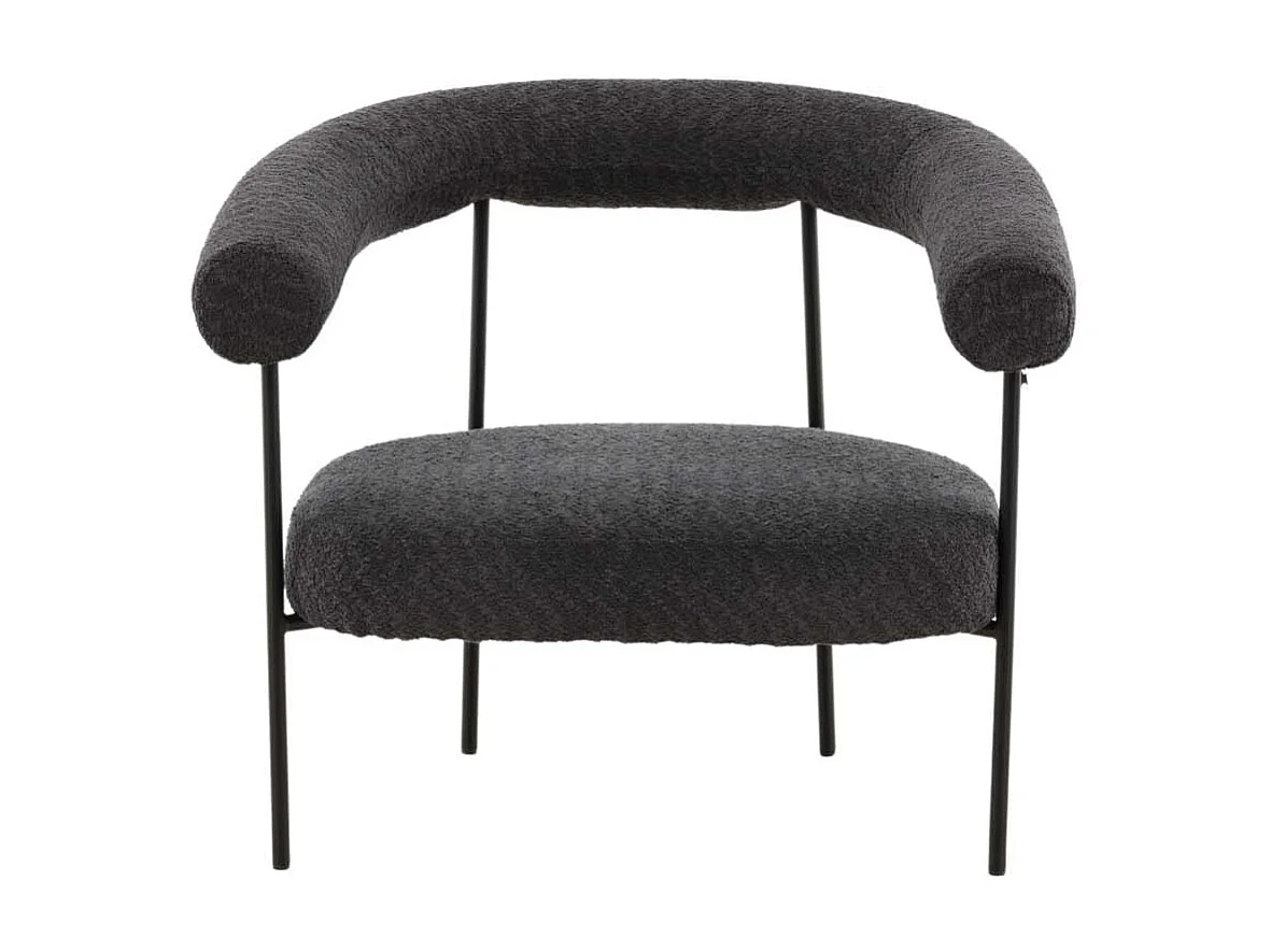 Fauteuil Arrondi "Hokasen X Josefin" 88cm Gris Foncé