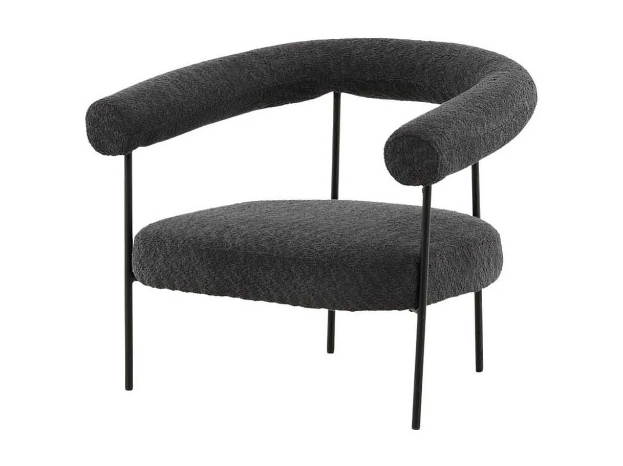 Fauteuil Arrondi "Hokasen X Josefin" 88cm Gris Foncé