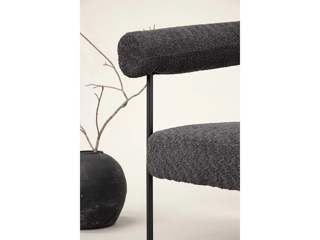 Fauteuil Arrondi "Hokasen X Josefin" 88cm Gris Foncé