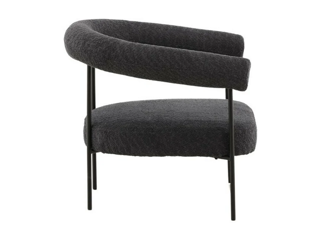 Fauteuil Arrondi "Hokasen X Josefin" 88cm Gris Foncé