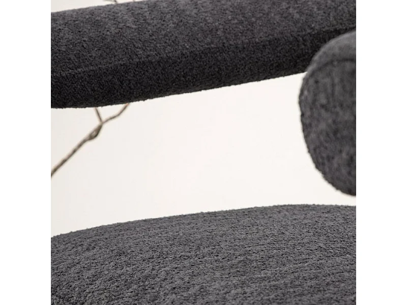 Fauteuil Arrondi "Hokasen X Josefin" 88cm Gris Foncé