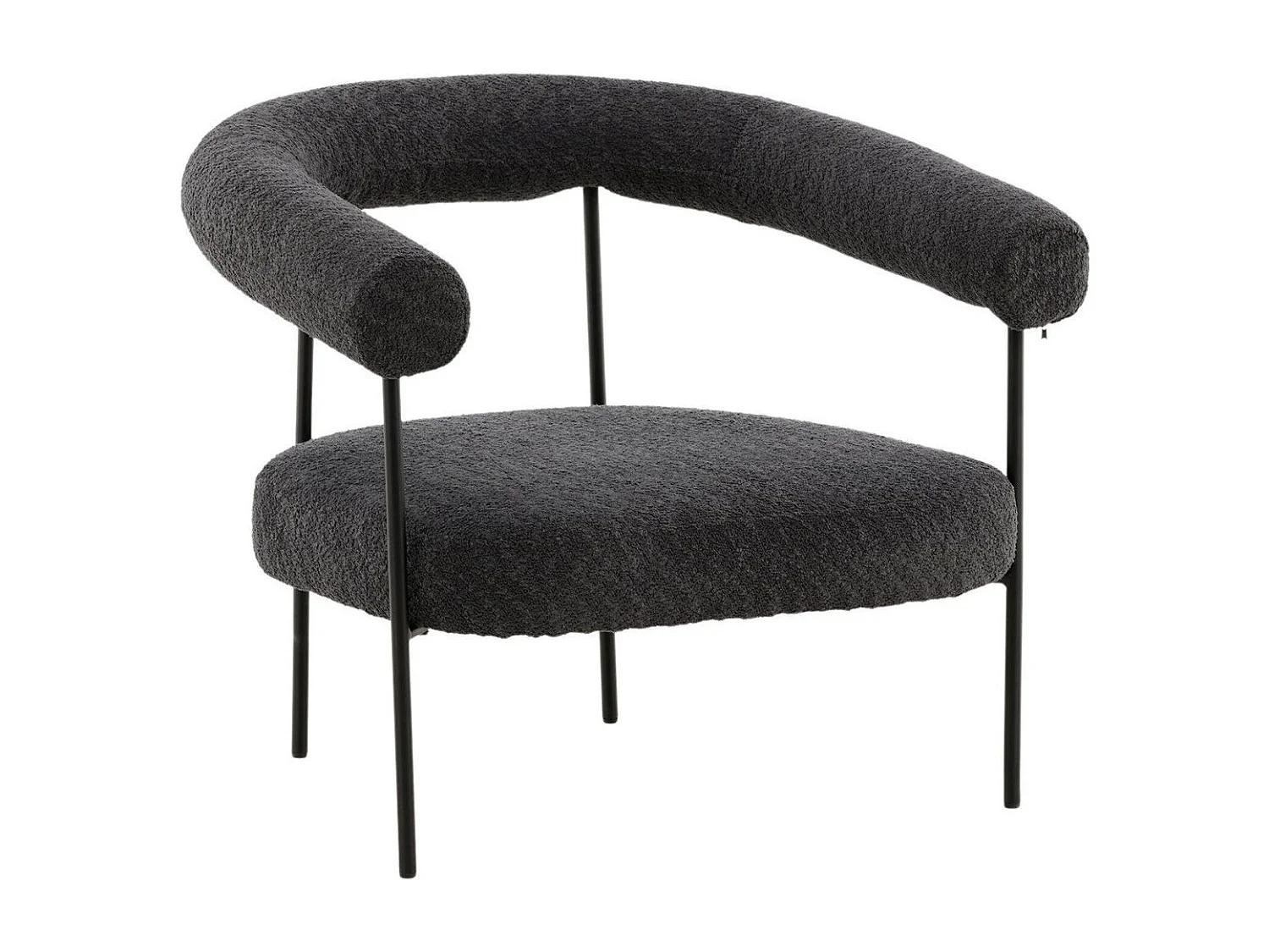 Fauteuil Arrondi "Hokasen X Josefin" 88cm Gris Foncé