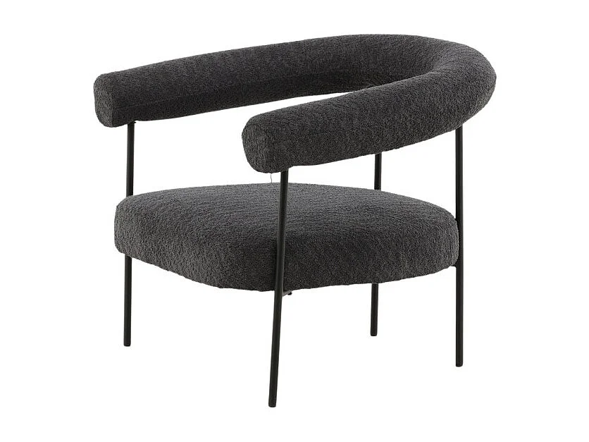 Fauteuil Arrondi "Hokasen X Josefin" 88cm Gris Foncé