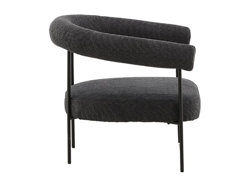 Fauteuil Arrondi "Hokasen X Josefin" 88cm Gris Foncé