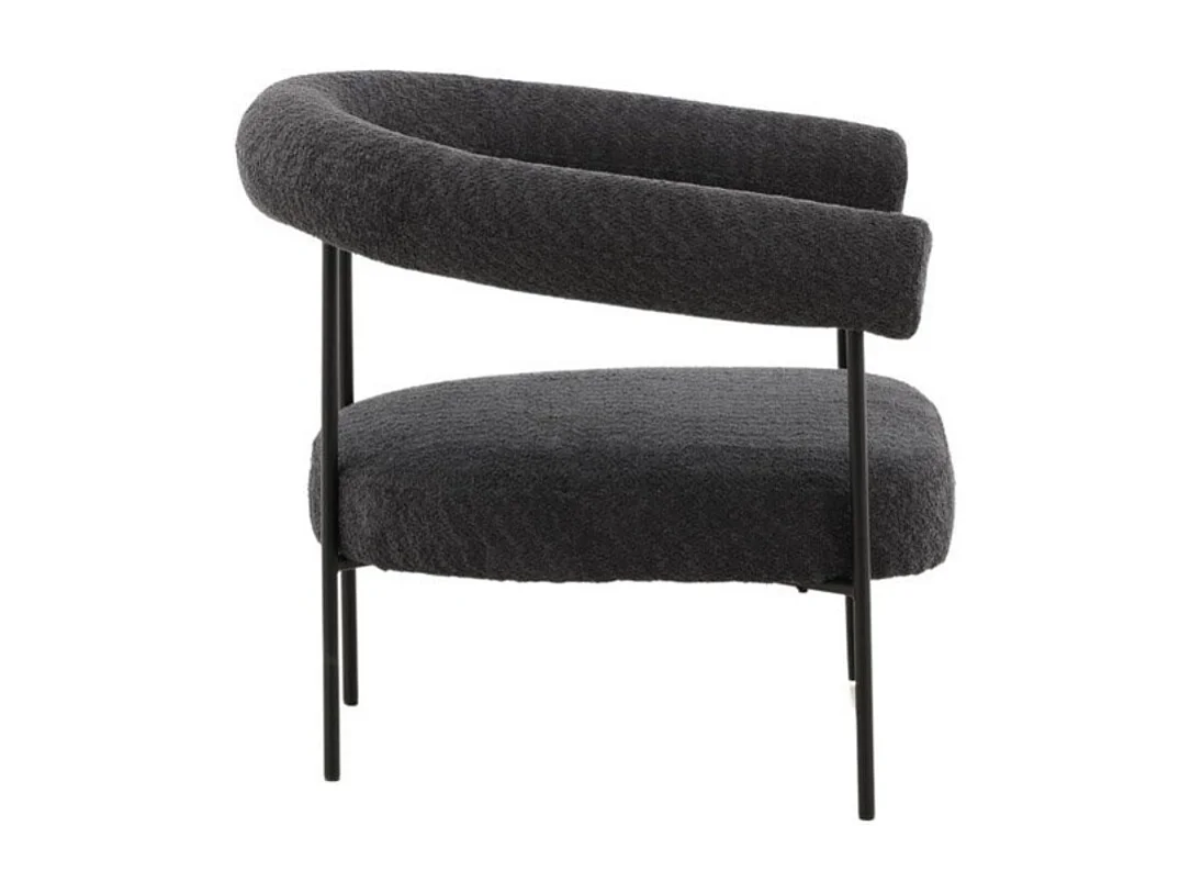 Fauteuil Arrondi "Hokasen X Josefin" 88cm Gris Foncé