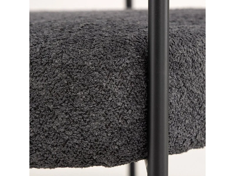 Fauteuil Arrondi "Hokasen X Josefin" 88cm Gris Foncé