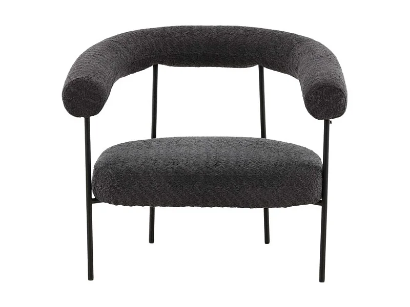 Fauteuil Arrondi "Hokasen X Josefin" 88cm Gris Foncé