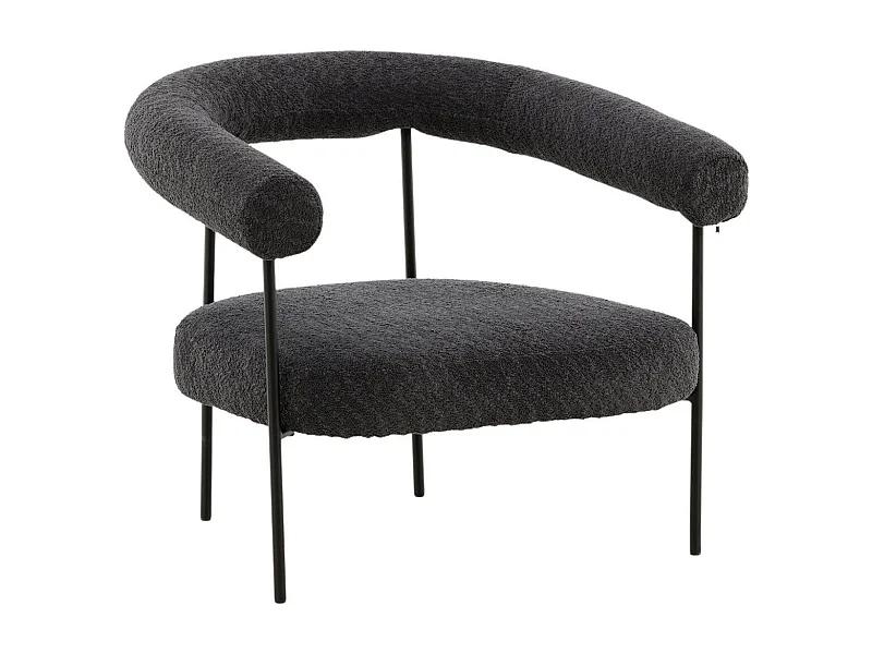 Fauteuil Arrondi "Hokasen X Josefin" 88cm Gris Foncé