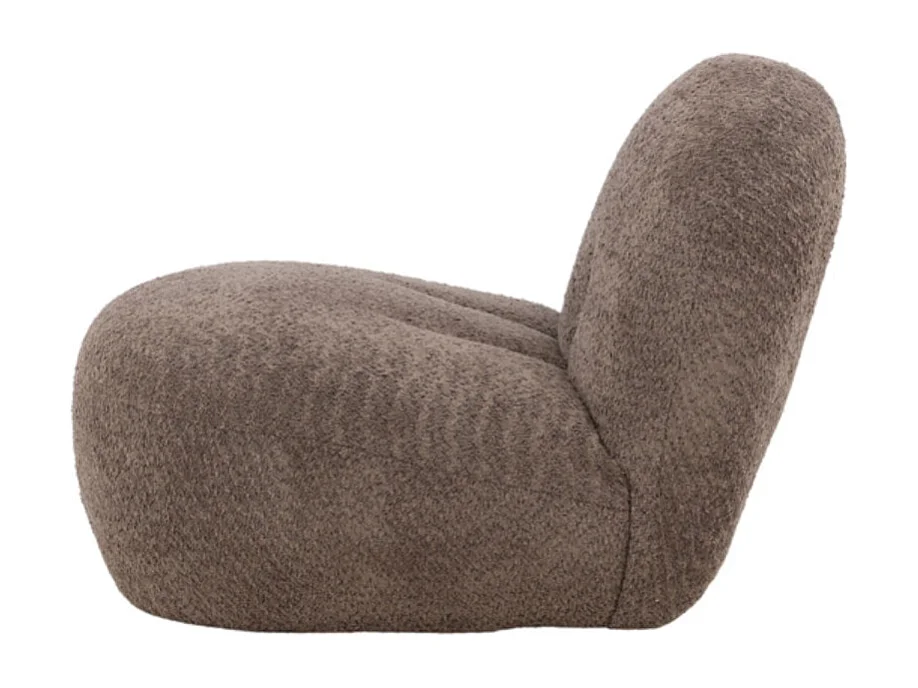 Fauteuil Design Bouclette "Ohama" 87cm Marron