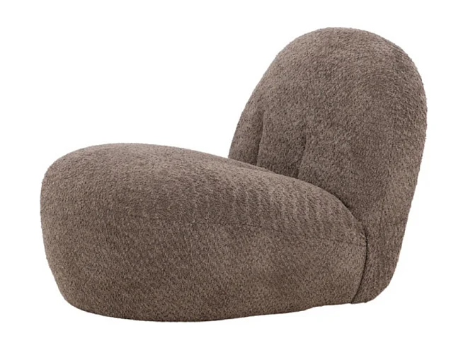 Fauteuil Design Bouclette "Ohama" 87cm Marron